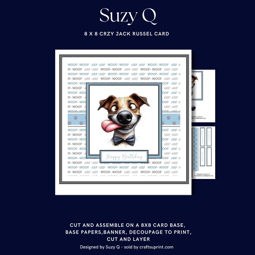 Crazy Dog card - Jack Russel