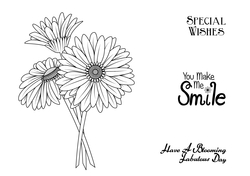 Daisy Bouquet Digi Stamp with Sentiments
