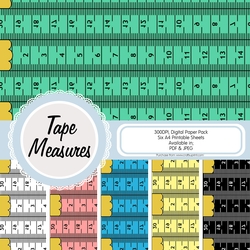 Tape Measures Papers, Pack of Six