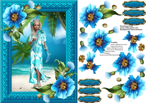 Lady in the Tropical Beach