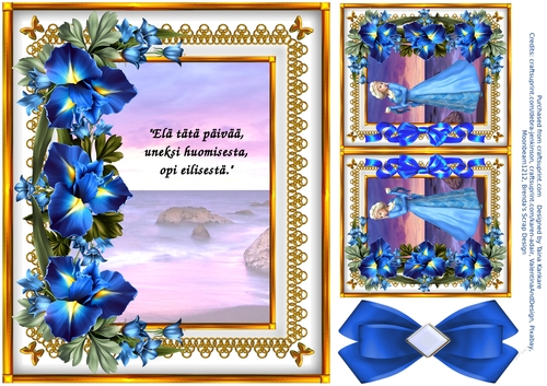 Lady Iris and the Sea of Dreams - left insert with text in Finnish