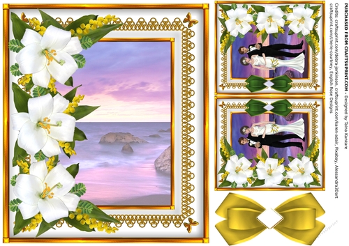 Lily Wedding by the Sea of Dreams - left insert