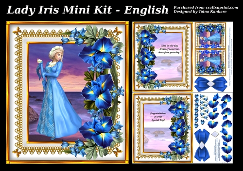 Lady Iris Mini Kit with insert texts in English