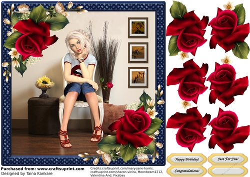 The young woman and a rose 2