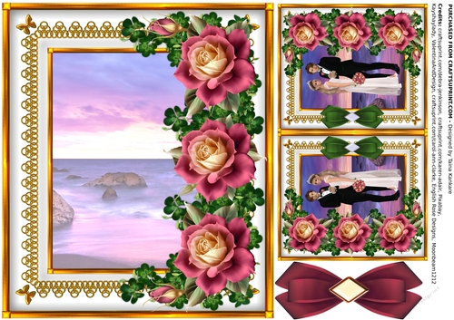 Floribunda Wedding by the Sea of Dreams - right empty insert