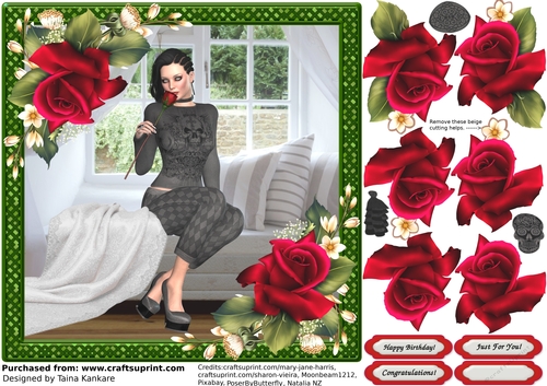 The Young Woman And A Rose 4