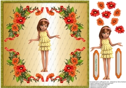 Sally with orange flowers