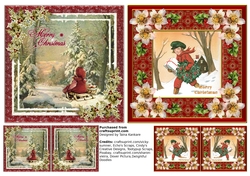 Vintage Children Christmas Toppers 1