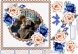 The Vintage Mother and Baby and Blue and Peach roses