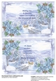 Blue Poinsettia Magical Vintage Winter Scenery inserts with text