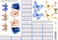 The Vintage Girl and Blue and Peach roses - decoupage, decorations and tags