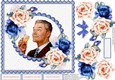 The Drinking Retro Man and Blue and Peach roses