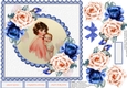The Vintage Mother, Baby and Blue and Peach roses