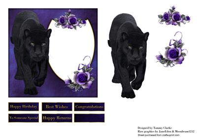 5x5 Black Panther Card Topper