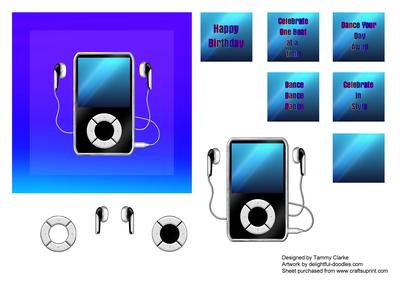 Funky Teen Mp3 or Ipod Player Topper