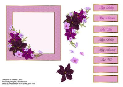 5x5 Floral Card Topper