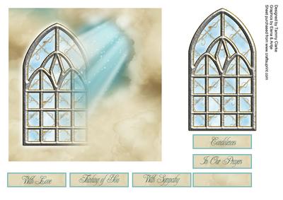 Sky and Church Window Card Topper