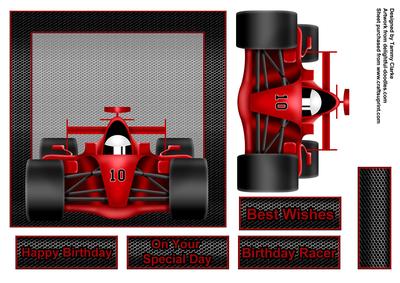 Vibrant Car Racing Card Topper