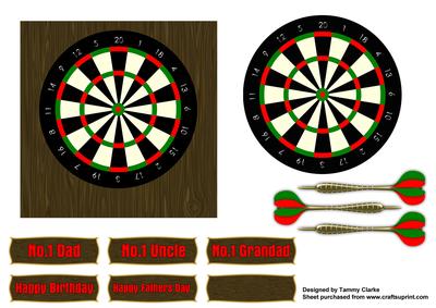 Dart Board Card Topper