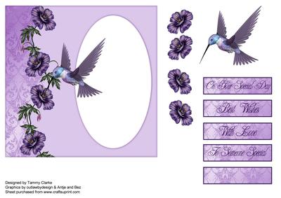 Beautiful Hummingbird Card Topper
