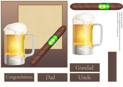 Beer and Cigar Card Topper
