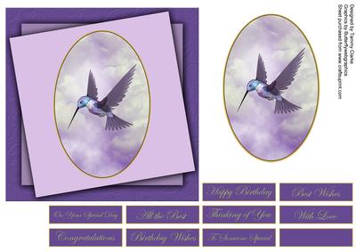Hummingbird in Flight Card Topper