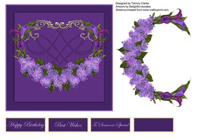 Lilac Lilly Card Topper