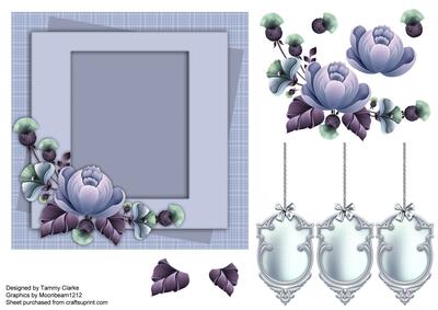 Blue Plaid and Thistle Card Topper