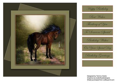 Beautiful Horse Card Topper 1