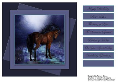 Beautiful Horse Card Topper 2