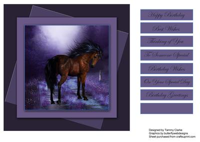 Beautiful Horse Card Topper 3