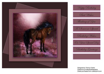 Beautiful Horse Card Topper 5