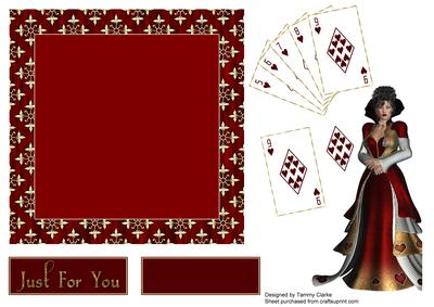 Queen of Hearts Card Topper