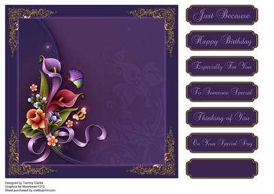 Rich Purple Card Topper