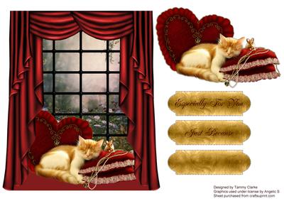 Sweet Friends Sleeping Card Topper