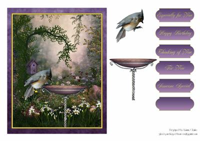'a Quick Stop' Bird Card Topper