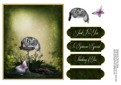 'playing with a New Friend' Card Topper