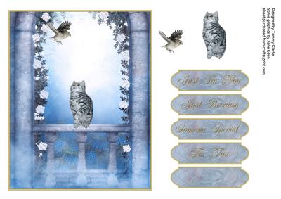 Cute Kitten Card Topper 1