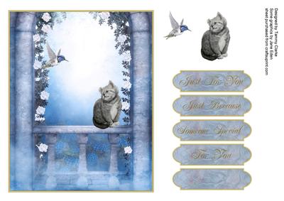 Cute Kitten Card Topper 3