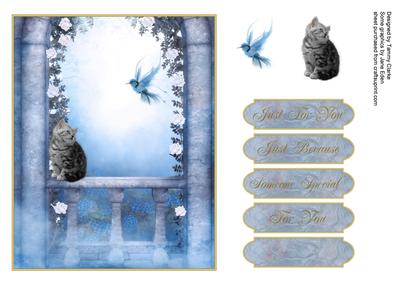 Cute Kitten Card Topper 4