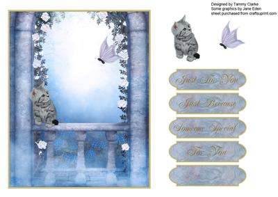Cute Kitten Card Topper 5