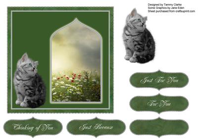 Sweet Kitten Card Topper