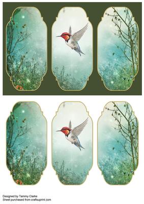 'bird in Flight' Card Topper