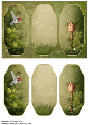 'flying Home' Bird Card Topper