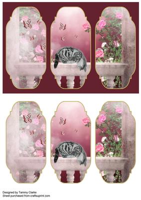 Beautiful Butterlies and Kitten Card Topper
