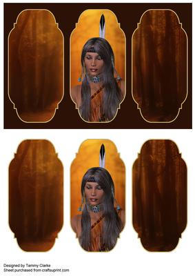 Native American 'woman' Card Topper