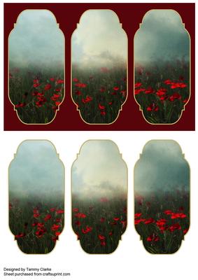 Beautiful Poppy Card Topper