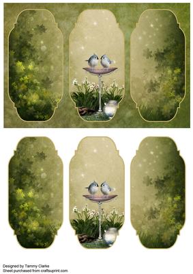 'relaxing Talk' Two Birds Card Topper