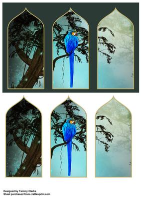 Parrot Arch Card Topper