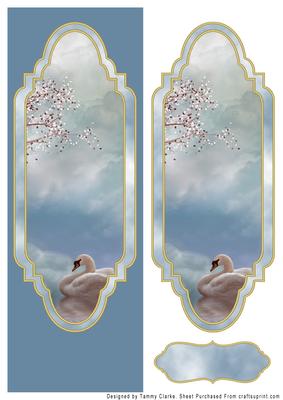 Beautiful Long Swan Card Topper